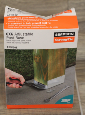 #ad Simpson Strong tie ABW66Z 6X6 Adjustable Post Base $26.99