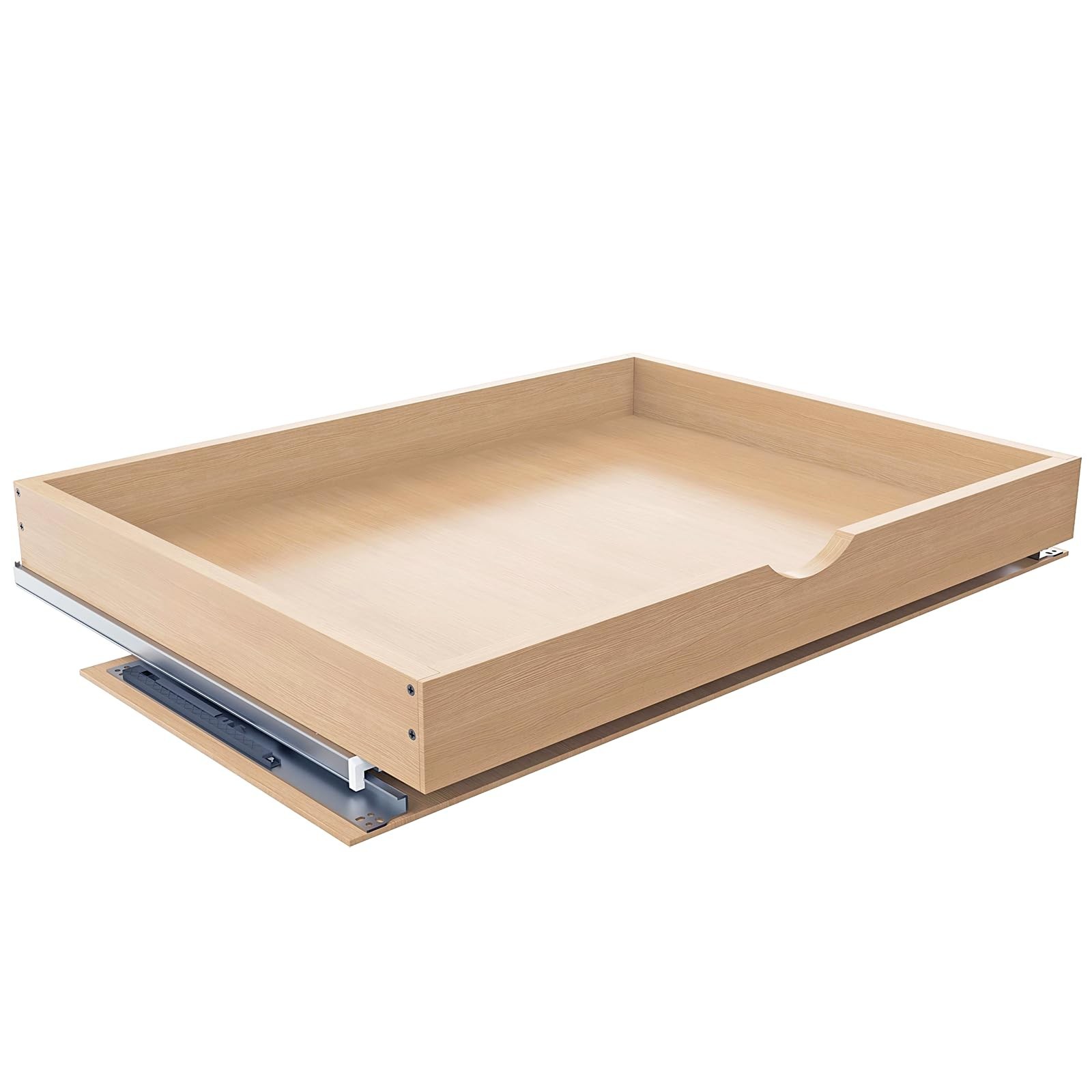 Pull Out Drawers for Cabinet Wood 33" W x 23" D x 4.5" H Slide Out Organizer ...