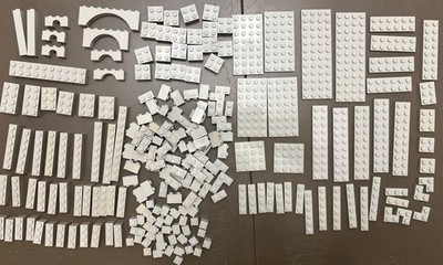 Lego 145 piece Vintage ''Old'' Light Gray Bricks 2X2, 1X1, 1X2, 1X3, 1X4 ++