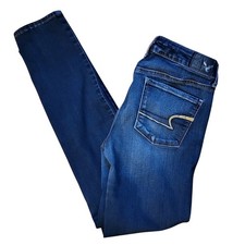 American Eagle Outfitters Super Stretch Size 4 Women  s Blue Skinny Jeans