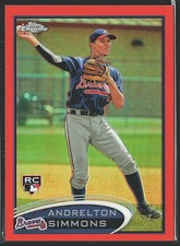 2012 Topps Chrome #182 Andrelton Simmons RC Orange Refractors