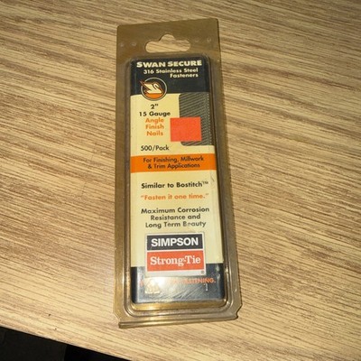 Simpson Strong-Tie T15N200FNB 2 in.  15 Gauge Angle Finish Nails 500 Pk