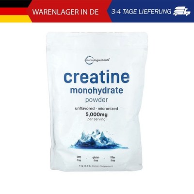 Micro Ingredients, Creatine Monohydrate Powder, Kreatinmonohydratpulver, geschma