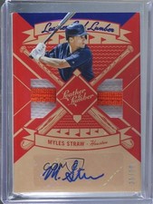 2019 Panini Leather & Lumber and Signatures Blue 35/50 Myles Straw Auto 0b8g