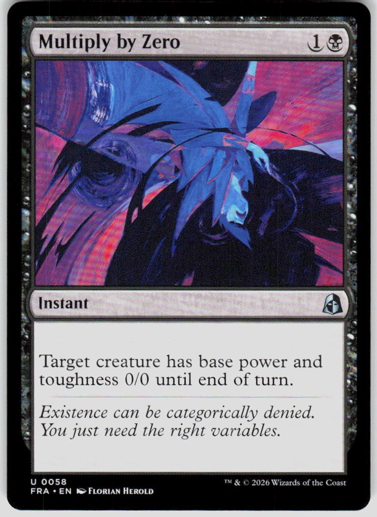 Multiply by Zero 58 Reality Fracture Magic the Gathering