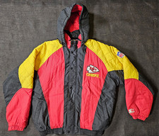 VTG Kansas City Chiefs NFL Starter Hooded Puffer Jacket Size L