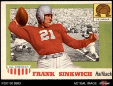 1955 Topps #69 Frank Sinkwich Lions / Colts RC Georgia 3 - VG