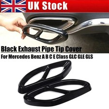 2Pcs Exhaust Pipe Tips Cover For Mercedes Benz A B C E Class CLA GLC GLE GLS