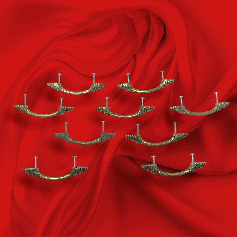 Vintage Lot 9 x Amerock Fruit Natural Elegance Drawer Handles Pulls Brass 1332 - Image 2 of 4