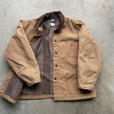 Vintage Dickies Chore Jacket Blanket Lined Tan Duck Canvas Men's Size: XXL