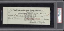 Orville Wright Signed Check 1 Winters National Bank PSA Auto 9