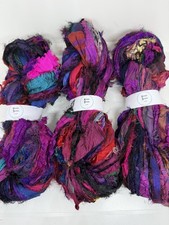 Eyelash Sari Silk Ribbon, Orchid, Fibre Art, UK Seller. 10m