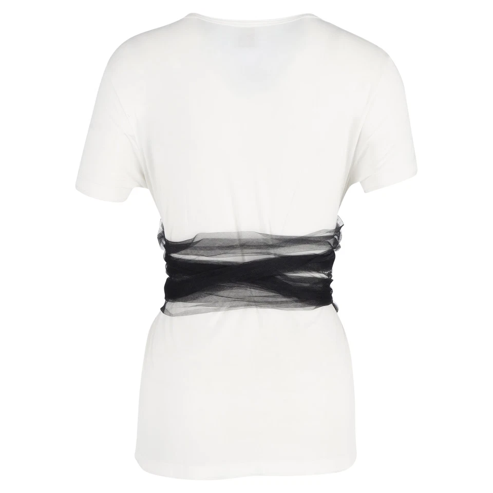 Camiseta RED Valentino envuelta en algodón blanco Foto 3 de 3