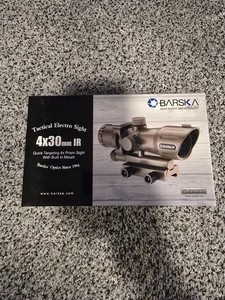 BARSKA Tactical Electro Sight, 4 x 30mm IR Rifle Scope With Built In Mount