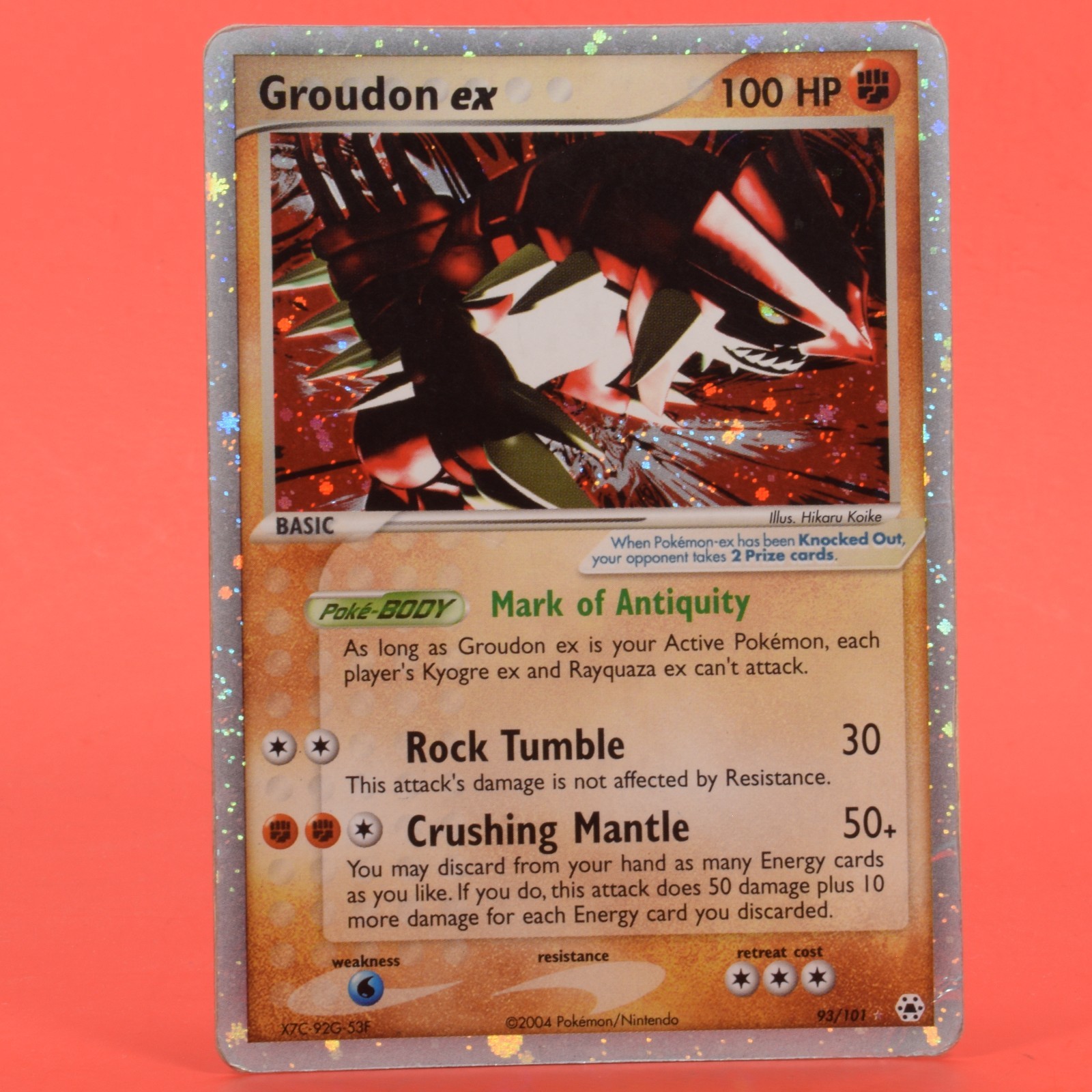 Pokemon TCG Card English ex Hidden Legends Groudon ex 93/101 Holo Rare