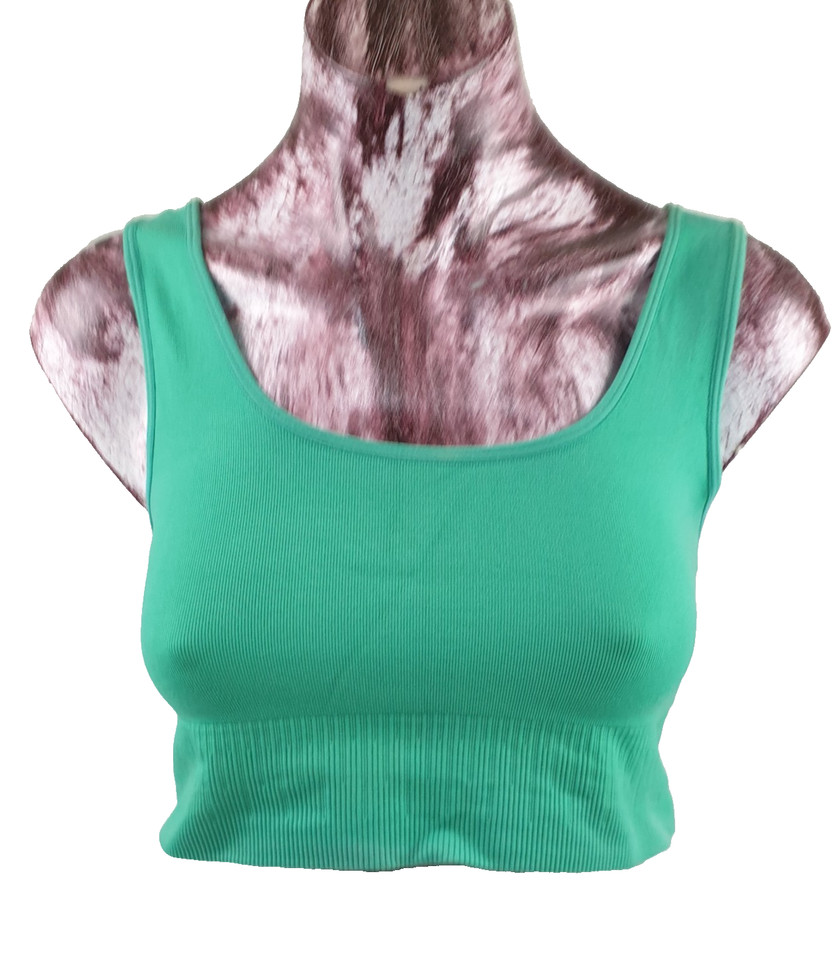 Anko Sports Bra, Size 12, Green, Nylon Elastane, Stretch, Excellent Support, VGC