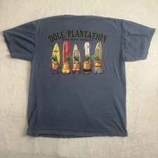 VTG Dole Plantation Hawaii Wahiawa Blue Short Sleeve Graphic Shirt Men's Medium