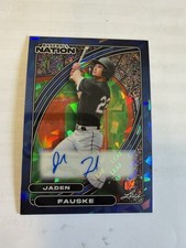 2026 Leaf Baseball Nation Jaden Fauske Cracked Ice Auto # 9/10