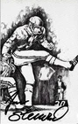 JAN STENERUD SIGNED B&W POSTCARD~PRO FOOTBALL HALL OF FAME~HOF AUTO~KC CHIEFS