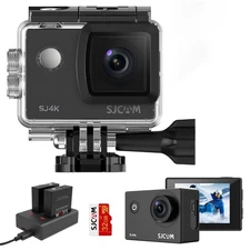 4K HD Wifi Action Camera 40MP Vlog Sport Waterproof Camera & SD Card & 2 Battery