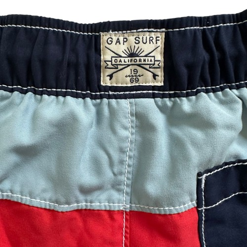 NWT Gap Swim Trunks UPF 50+ Blue/Red Strip Boys Large 10 - Picture 3 of 7