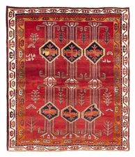 6'4" x 7'4" Traditional Vintage Hand Knotted Oriental Carpet Wool Area Rug