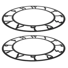 2 PCS Acrylic Mirror Wall Decoration Arabic Numeral Clock Decals