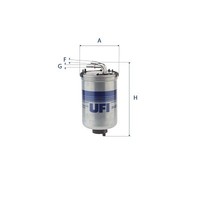 Ufi Kraftstofffilter FüR Vw Polo 1.4 Tdi 1.2 Seat Ibiza Iv Sportcoupe
