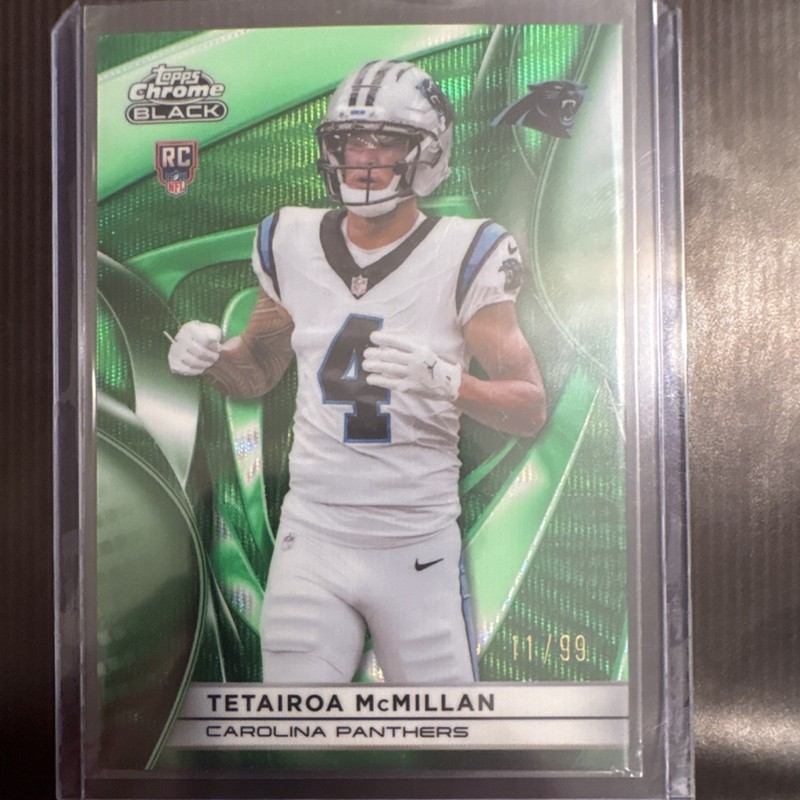 *GREEN PARALLEL 11/99* Topps 2025 Chrome Black Tetairoa McMillan RC #105 