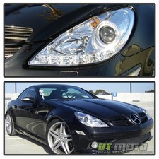 2005-2011 Mercedes Benz R171 Slk Projector Headlights W Led Drl Running Light