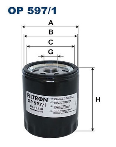 Filtron Op 597/1 ÖLfilter FüR Mazda-image