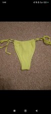 Image of Missguided lime crinkle tie sides bikini bottoms size 12 New With Tags
