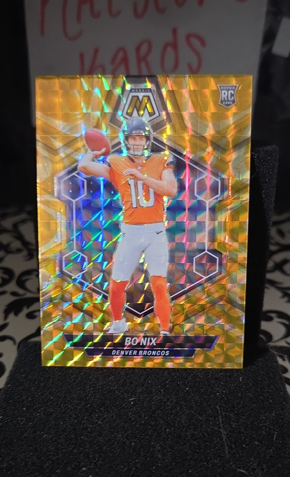 💣2024 Panini Mosaic - Rookies Bo Nix #312 Reactive Yellow Mosaic Prizm (RC)💣