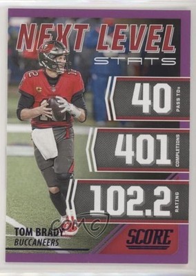 2021 Score Next Level Stats Purple Tom Brady #NL1 l2s