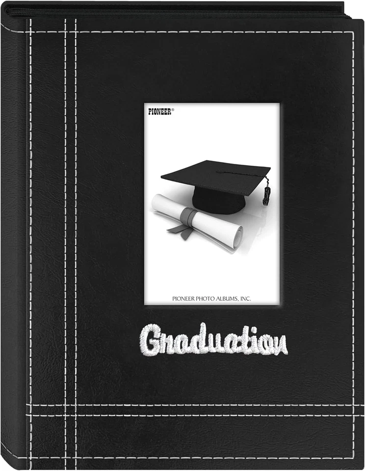 Pioneer Photo Albums 36-Pocket Sewn Leatherette Embroidered "Graduation" Theme F - Image 4 of 4