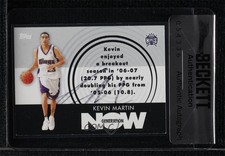 BAS 2007 Topps Generation Now Kevin Martin #GN11 Seal of Authenticity Auto 3c7
