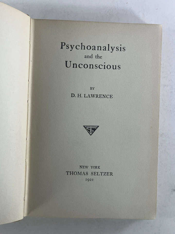 Rare Psychology ~ Psychoanalysis and the Unconscious ~ D.H. Lawrence 1921 1st Ed - Image 3 of 4