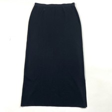 Ming Wang Acrylic Knit Over The Knee Skirt Black Size Small Career