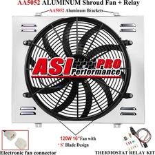 Electric Shroud 16" Fan fit 1968-74 Chevy Nova/1975-87 El Camino/1968-81 Pontiac
