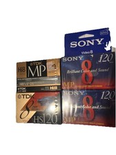 4 Pack 2 Sony 2 TDK 120 Minute Video 8 MP Video Tapes SEALED