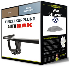 Starre Anhängerkupplung für VW Sharan 06.2000-03.2010 Typ 7M Auto Hak NEU