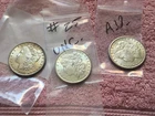 MORGAN SILVER DOLLAR COINS. LOT OF 3 AU. / UNC NICELY TONED  PRE. 1921  LOT # 25