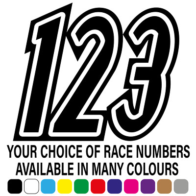 Custom Sticker Race Numbers Vinyl Dirt Motorcycle Motocross