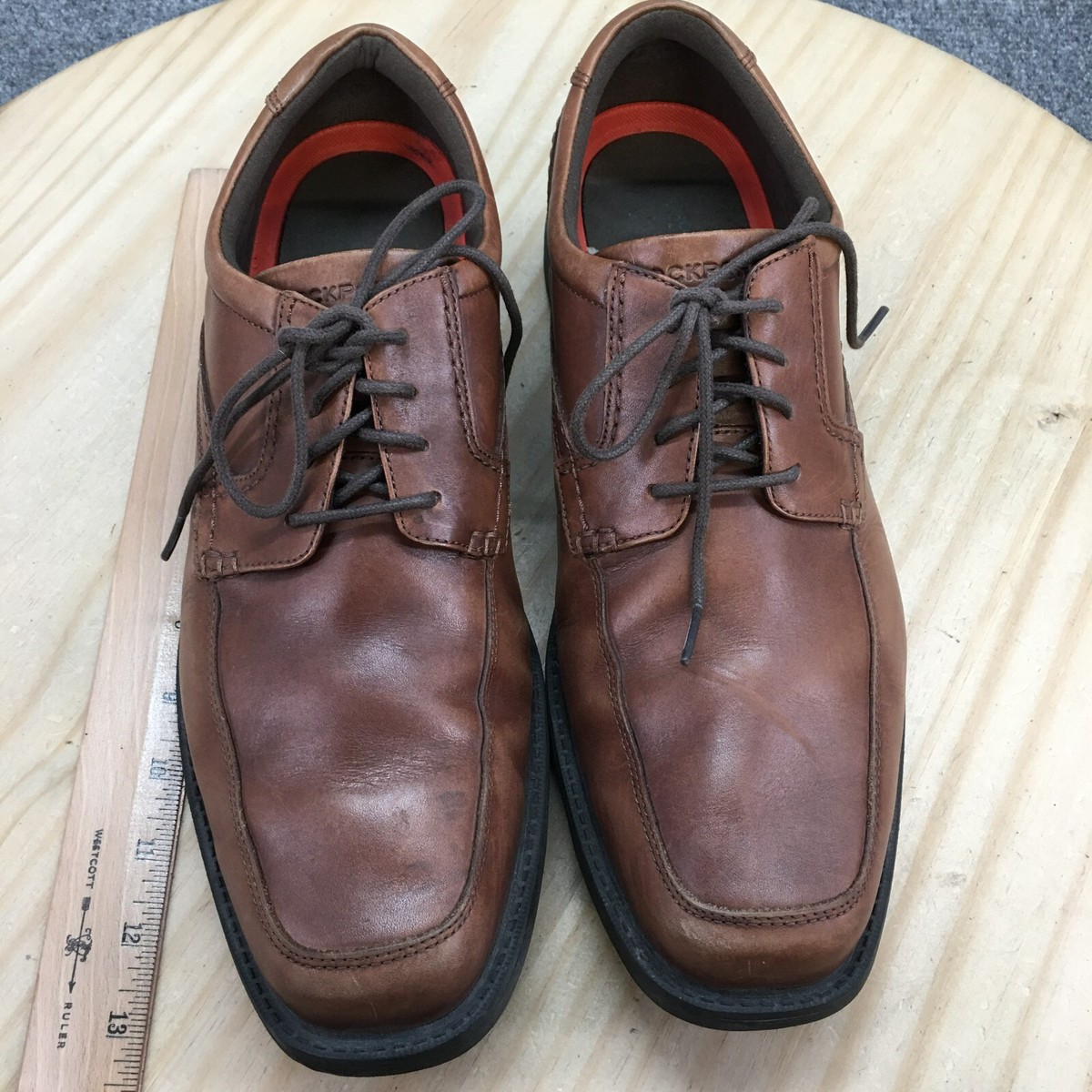 Rockport Dress Shoes Mens 12M‎ Style Leader 2 Oxford Brown Leather Apron BX2059 Rockport Style Leader 2 Apron Toe BX2059 Mens Brown Oxfords  main image 4