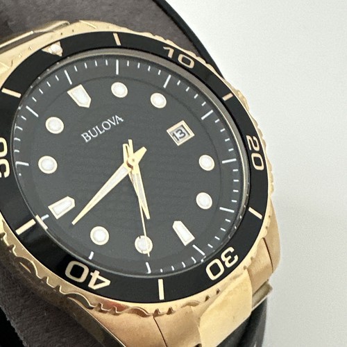 Bulova Men's Quartz 3 Hand Date Gold Watch 43MM 98B375 - Picture 2 of 24