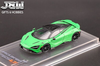 CM Model McLaren 765LT Metallic Green with Extra Wheels Set