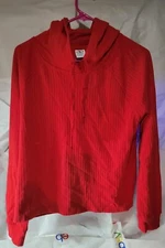 Women’s Athletic Fleece Red Pullover Soft Hoodie Sweatshirt Large (12-14)