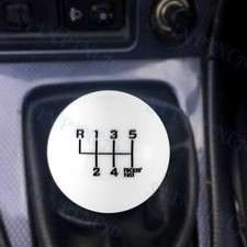 6 Speed Fuckin Fast Round Ball White Gear Shift Knob Lever M8 M10 M12 Thread