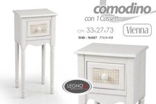 MOBILE PORTA TELEFONO COMODINO SHABBY CHIC COLONNINA INGRESSO SALOTTO 73*33*27