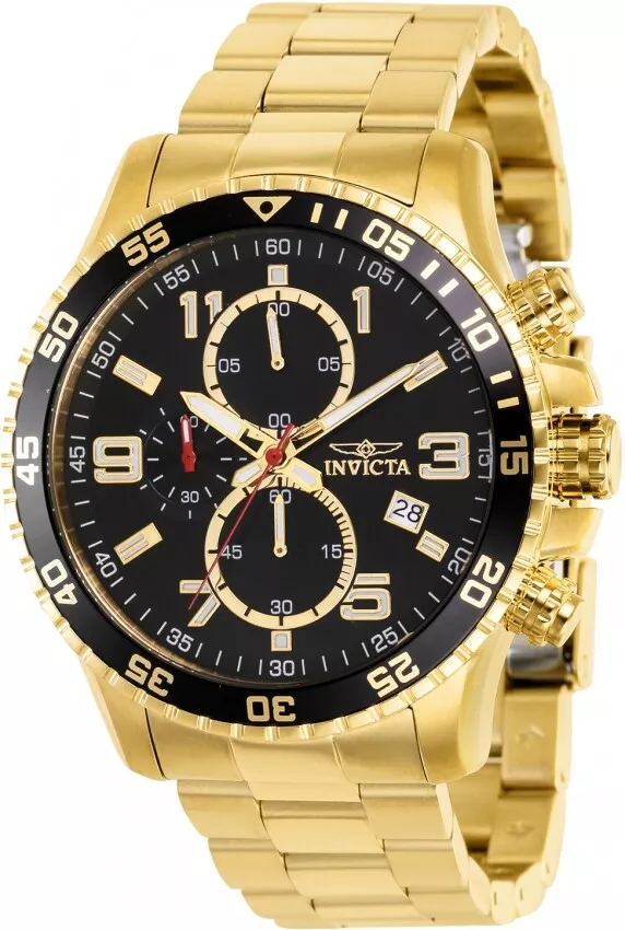 Invicta Men s 16932 Specialty Chronograph Gold Ion Plated Stainless Steel Watch